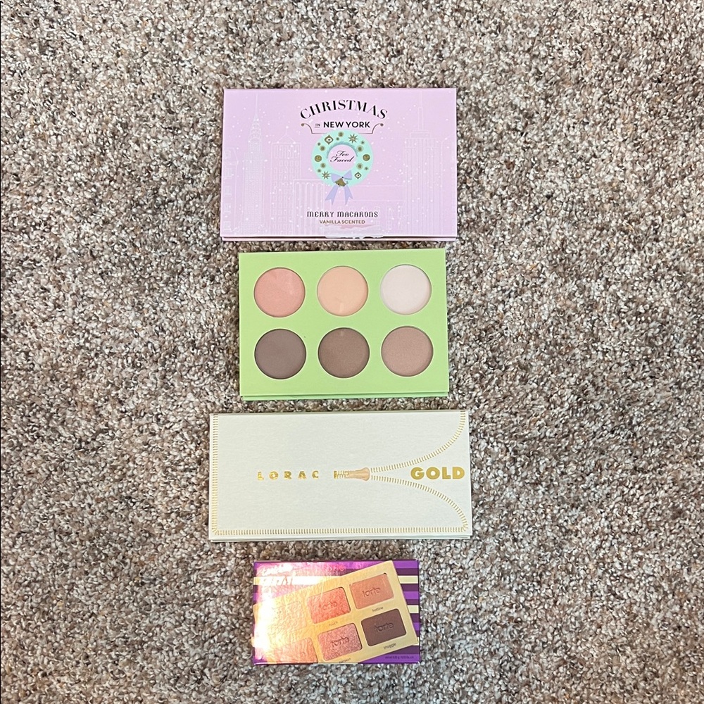 Eye shadow sets. Lorac. Too Faced. Tarte. Book of Beauty. New.